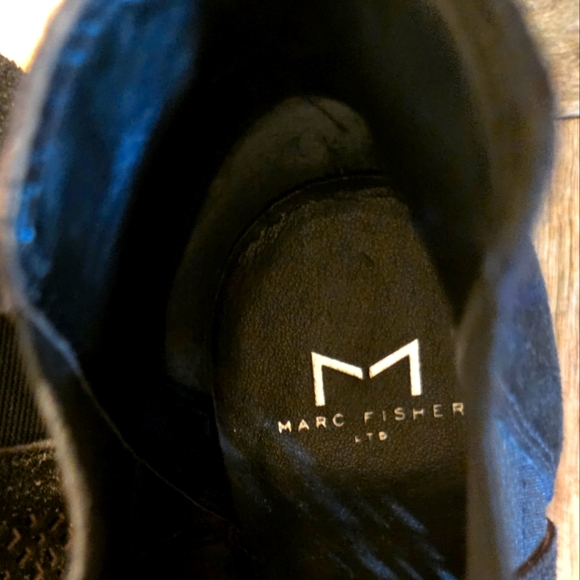 Marc Fisher Arwen Suede Perforated Heeled Bootie - Picture 6 of 7